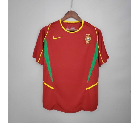 Portugal 2002 World Cup Home Red Soccer Jersey